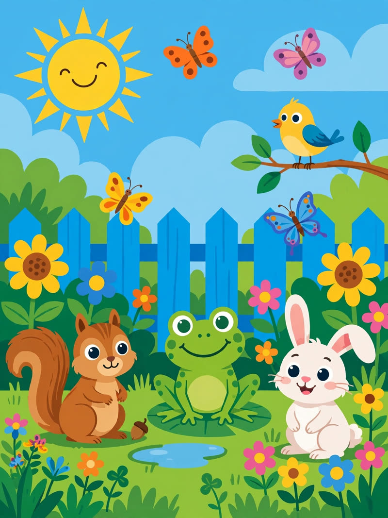 Backyard Animals Activity Book cover