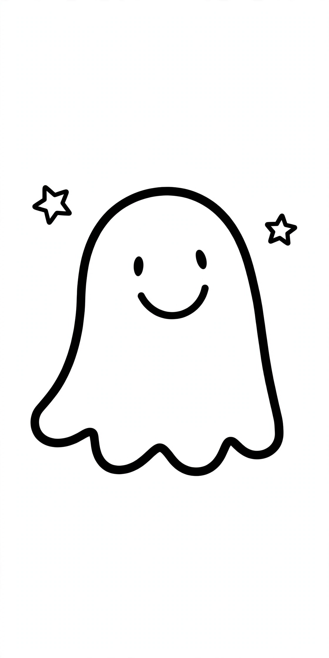 Happy ghost coloring page